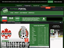 Tablet Screenshot of futbalportal.net